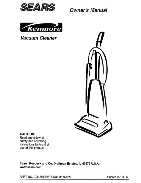 sears vacuum cleaners canister pdf manual